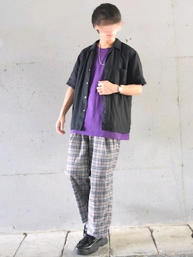 「Daniel Wellington（ダニエルウェリントン）の販売終了クラシックペティット アッシュフィールド32mm（アナログ腕時計）」を使った、こーせ︎︎︎︎︎︎︎︎さん（メンズ・169cm）の春コーディネート