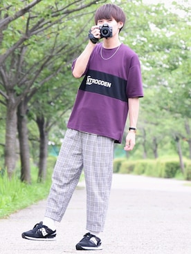 「Saucony（サッカニー）のアイテム（シューズ）」を使った、こーせ︎︎︎︎︎︎︎︎さん（メンズ・169cm）の夏コーディネート