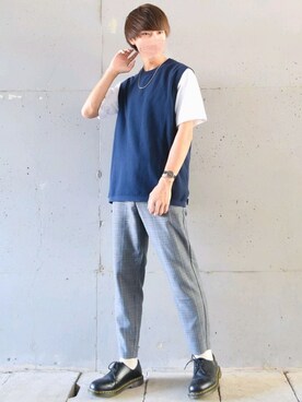 「Daniel Wellington（ダニエルウェリントン）の販売終了クラシックペティット アッシュフィールド32mm（アナログ腕時計）」を使った、こーせ︎︎︎︎︎︎︎︎さん（メンズ・169cm）の夏コーディネート