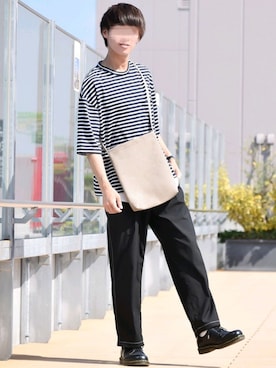 「JOURNAL STANDARD relume（ジャーナルスタンダード　レリューム）のアイテム（パンツ）」を使った、こーせ︎︎︎︎︎︎︎︎さん（メンズ・169cm）の夏コーディネート