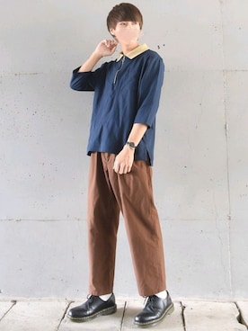 「Daniel Wellington（ダニエルウェリントン）の販売終了クラシックペティット アッシュフィールド32mm（アナログ腕時計）」を使った、こーせ︎︎︎︎︎︎︎︎さん（メンズ・169cm）の夏コーディネート