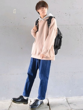 「H&M（エイチ・アンド・エム）のアイテム（パーカー）」を使った、こーせ︎︎︎︎︎︎︎︎さん（メンズ・169cm）の秋コーディネート
