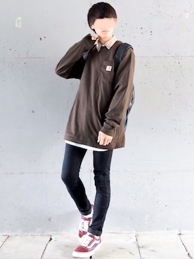 「LIDNM（リドム）のアイテム（パンツ）」を使った、こーせ︎︎︎︎︎︎︎︎さん（メンズ・169cm）の秋コーディネート