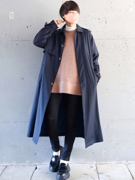 「アイテム（ステンカラーコート）」を使った、こーせ︎︎︎︎︎︎︎︎さん（メンズ・169cm・20代）の秋コーディネート