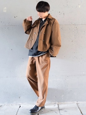 「ZIP FIVE（ジップファイブ）のアイテム（トレンチコート）」を使った、こーせ︎︎︎︎︎︎︎︎さん（メンズ・169cm）の冬コーディネート