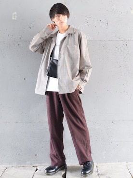 「THE CASUAL（カジュアル）のアイテム（パンツ）」を使った、こーせ︎︎︎︎︎︎︎︎さん（メンズ・169cm）の春コーディネート