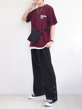 「BASQUE magenta（バスクマゼンタ）のアイテム（Tシャツ/カットソー）」を使った、こーせ︎︎︎︎︎︎︎︎さん（メンズ・169cm）の春コーディネート