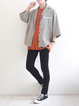 「Daniel Wellington（ダニエルウェリントン）の販売終了クラシックペティット アッシュフィールド32mm（アナログ腕時計）」を使った、こーせ︎︎︎︎︎︎︎︎さん（メンズ・169cm）の春コーディネート