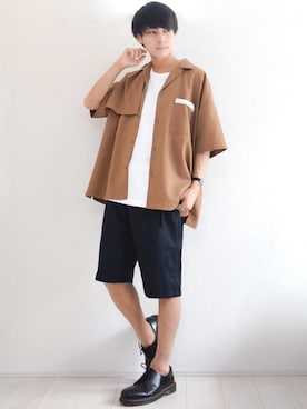 「ZIP FIVE（ジップファイブ）のアイテム（パンツ）」を使った、こーせ︎︎︎︎︎︎︎︎さん（メンズ・169cm）の夏コーディネート