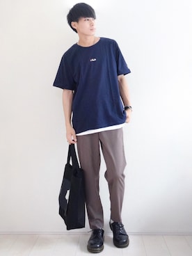 「FILA（フィラ）のアイテム（トップス）」を使った、こーせ︎︎︎︎︎︎︎︎さん（メンズ・169cm）の夏コーディネート
