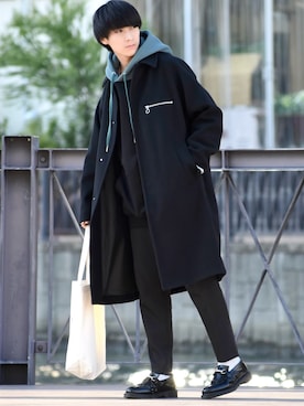 「アイテム（ステンカラーコート）」を使った、こーせ︎︎︎︎︎︎︎︎さん（メンズ・169cm・20代）の秋コーディネート