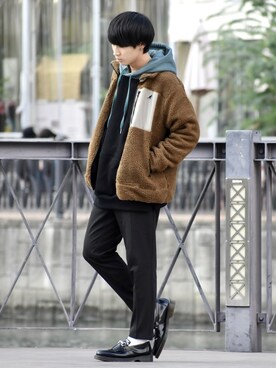 「KANGOL（カンゴール）のアイテム（ジャケット/アウター）」を使った、こーせ︎︎︎︎︎︎︎︎さん（メンズ・169cm）の秋コーディネート