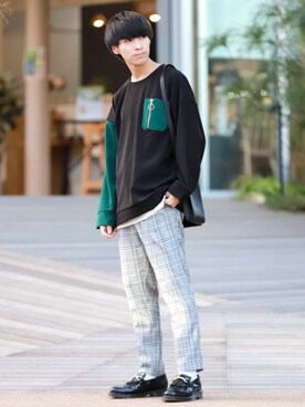 「Dr. Martens（ドクターマーチン）のDr.Martens　ADRIAN SNAFFLE（ドレスシューズ）」を使った、こーせ︎︎︎︎︎︎︎︎さん（メンズ・169cm）の秋コーディネート