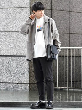 こーせ︎︎︎︎︎︎︎︎さんの「ファッションインフルエンサー こーせ - パイピングオープンカラーシャツジャケット　made in INTER FACTORY」を使ったコーディネート