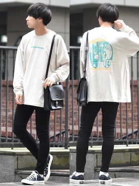 「RAGEBLUE（レイジブルー）のアイテム（Tシャツ/カットソー）」を使った、こーせ︎︎︎︎︎︎︎︎さん（メンズ・169cm）の春コーディネート