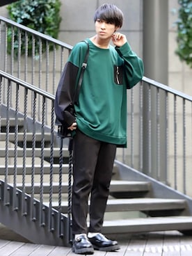 「DEVICE（デバイス）の【WEARISTA こーせ ×DEVICE コラボ】Rename フロントバックル ショルダーバッグ（ショルダーバッグ）」を使った、こーせ︎︎︎︎︎︎︎︎さん（メンズ・169cm）の春コーディネート