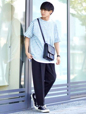 「DEVICE（デバイス）の【WEARISTA こーせ ×DEVICE コラボ】Rename フロントバックル ショルダーバッグ（ショルダーバッグ）」を使った、こーせ︎︎︎︎︎︎︎︎さん（メンズ・169cm）の春コーディネート