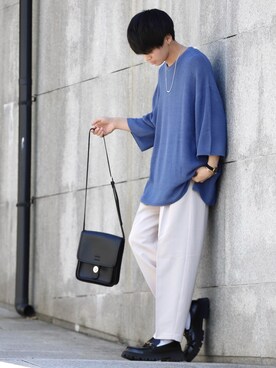 「DEVICE（デバイス）の【WEARISTA こーせ ×DEVICE コラボ】Rename フロントバックル ショルダーバッグ（ショルダーバッグ）」を使った、こーせ︎︎︎︎︎︎︎︎さん（メンズ・169cm）の春コーディネート