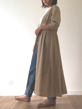 「GRL（グレイル）のテーパードデニムパンツ（デニムパンツ）」を使った、Ririさん（レディース・150cm）の夏コーディネート