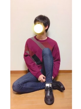 「STUDIOUS（ステュディオス）のアイテム（スウェット）」を使った、はるさん（メンズ・180cm）の秋コーディネート