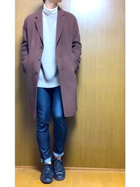 「DOOPZ（ドープス）のアイテム（スニーカー）」を使った、はるさん（メンズ・180cm）の冬コーディネート