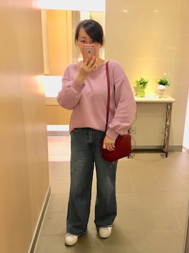 「mamafashion」｜「アイテム（バッグ）」を使った、poohpooh & JoJoさん（レディース・157cm）の冬コーディネート