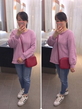「mamafashion」｜「アイテム（バッグ）」を使った、poohpooh & JoJoさん（レディース・157cm）の冬コーディネート