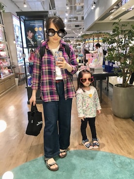 「mamafashion」｜「アイテム（サンダル）」を使った、poohpooh & JoJoさん（レディース・157cm）の秋コーディネート