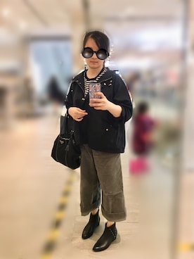 「mamafashion」｜「アイテム（マウンテンパーカー）」を使った、poohpooh & JoJoさん（レディース・157cm）の秋コーディネート