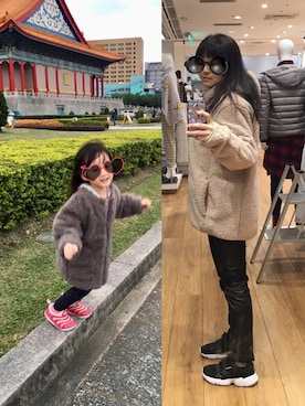 「mamafashion」｜「アイテム（スニーカー）」を使った、poohpooh & JoJoさん（レディース・157cm）の冬コーディネート
