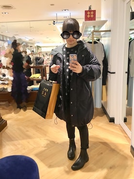 「CODEのアイテム」を使った、poohpooh & JoJoさん（レディース・157cm）の冬コーディネート