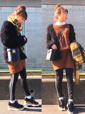 eri♡さん（レディース・155cm）の冬コーディネート