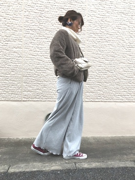 「アイテム（ブルゾン）」を使った、eri♡さん（レディース・155cm・30代）の冬コーディネート