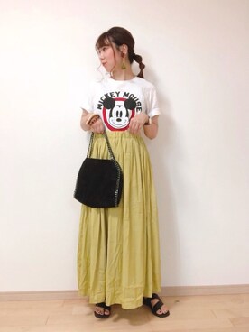 eri♡さんの「KBF+　消しプリーツサテンロングスカート」を使ったコーディネート