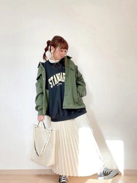 「CONVERSE（コンバース）のCONVERSE コンバース オール スター オックス / ALL STAR OX(BLACK) 32160321（スニーカー）」を使った、eri♡さん（レディース・155cm・30代）の冬コーディネート