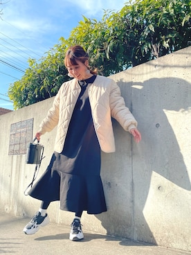 「アイテム（ノーカラーコート）」を使った、eri♡さん（レディース・155cm・30代）の冬コーディネート