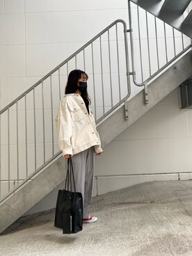 「COLONY 2139（コロニートゥーワンスリーナイン）のアイテム（デニムジャケット）」を使った、yokkoさん（レディース・159cm）の春コーディネート