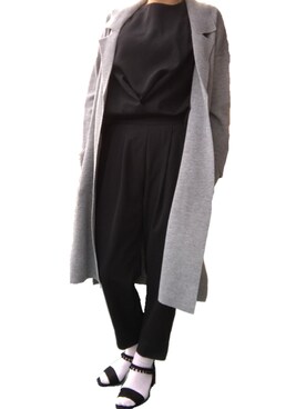 「サンダルに靴下」｜「アイテム（つなぎ/オールインワン）」を使った、Ichiさん（レディース・159cm）の春コーディネート