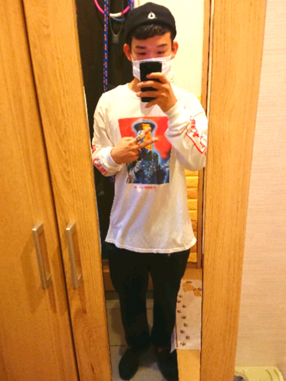 「artwarp、FR2、Vivienne Westwood、Polo Ralph Lauren、キョンシー」｜「ARTWARPのアイテム（帽子、ブラック系）」を使った、鍛高単さん（メンズ・174cm）の夏コーディネートの1枚目の写真