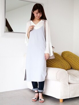 N. STAFFさん（レディース・165cm）の冬コーディネート