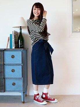 N. STAFFさん（レディース・165cm）の冬コーディネート