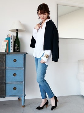 「N.（N. Natural Beauty Basic）（エヌエヌナチュラルビューティーベーシック）のアイテム（MA-1）」を使った、N. STAFFさん（レディース・165cm）の冬コーディネート