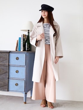 「N.（N. Natural Beauty Basic）（エヌエヌナチュラルビューティーベーシック）のアイテム（トレンチコート）」を使った、N. STAFFさん（レディース・165cm）の冬コーディネート