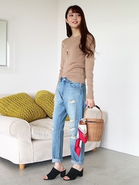 N. STAFFさん（レディース・165cm）の冬コーディネート