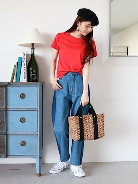 「N.（N. Natural Beauty Basic）（エヌエヌナチュラルビューティーベーシック）のアイテム（ハンチング/ベレー帽）」を使った、N. STAFFさん（レディース・165cm）の春コーディネート
