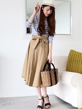 N. STAFFさん（レディース・165cm）の春コーディネート