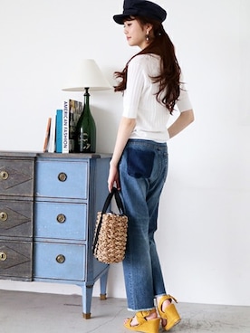 「N.（N. Natural Beauty Basic）（エヌエヌナチュラルビューティーベーシック）のアイテム（キャップ）」を使った、N. STAFFさん（レディース・165cm）の春コーディネート
