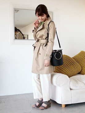 「N.（N. Natural Beauty Basic）（エヌエヌナチュラルビューティーベーシック）のアイテム（トレンチコート）」を使った、N. STAFFさん（レディース・165cm）の春コーディネート