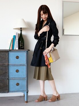 「N.（N. Natural Beauty Basic）（エヌエヌナチュラルビューティーベーシック）のアイテム（トレンチコート）」を使った、N. STAFFさん（レディース・165cm）の春コーディネート