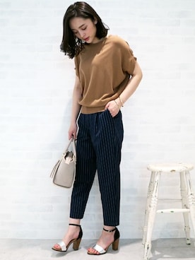 N. STAFFさん（レディース・163cm）の夏コーディネート